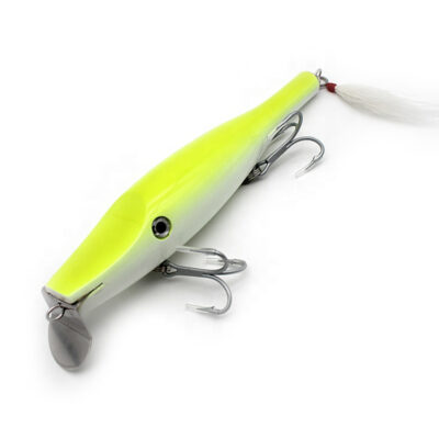 8" 8.5" Wooden Metal Lip Swimmer Wood Plug Deep Diver Lures