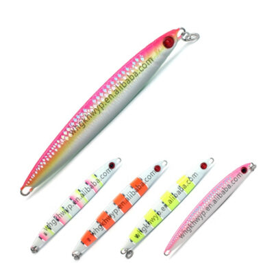 New 60g UV Luminous 3D printing Slow Sinking Metal Jigs Lures Casting Fishing Bait Tackle Jigging Fishing Lures