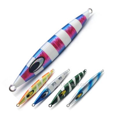 Oem 80g 100g 120g Luminous Glow Slow Pitch Fishing Metal Jig Lures Deep Sea Sinking Jig Lure