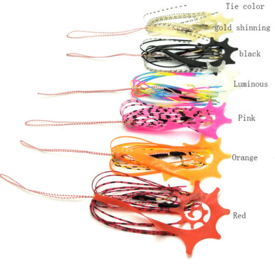 Twin Hook Fishing Silicone Skirt Dragon Tie Replacement Slider Spare Assist Trailer Fish Hook