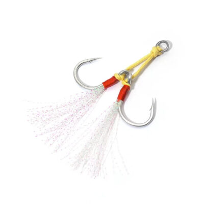 1/0 2/0 3/0 5/0 7/0 9/0 11/0 Jigging Assist Hooks Stainless Steel Double Hook Saltwater Fishing Hook