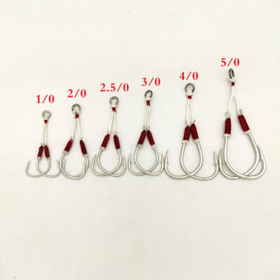Fishing Assist Hooks Size 1/0 2/0 2.5/0 3/0 4/0 5/0 Jigging Hooks Solid Ring Fish Hook