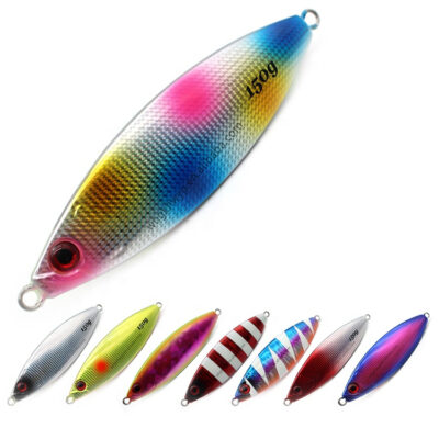 Slow Sinking Fishing Lure Jig Sinking Hard Metal Flat Jigs Luminous Lure