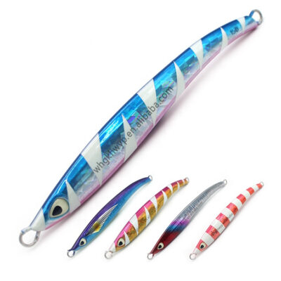 S Type Jigging Lure with Double Hooks Full Glow Jigs Vertical Speed Jigs
